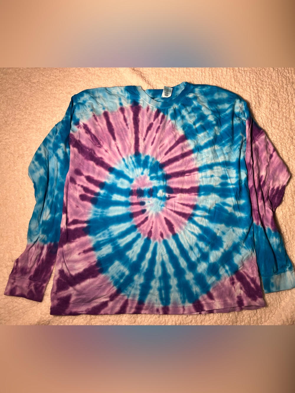 2X Tie-Dye Long Sleeve Shirt - Blue & Purple